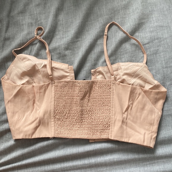nude corset cropped tank - Picture 2 of 3